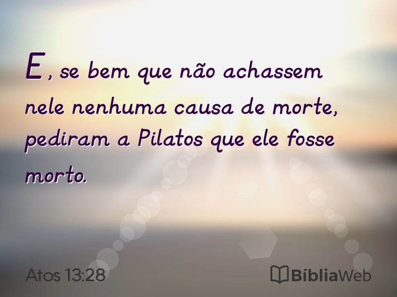 Atos 13:28 em imagem para compartilhar