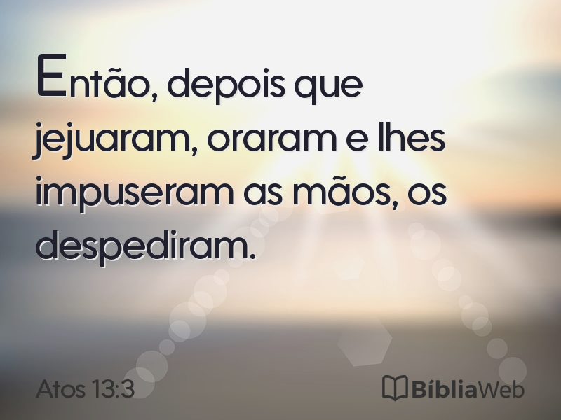 Atos 13:3 em imagem para compartilhar