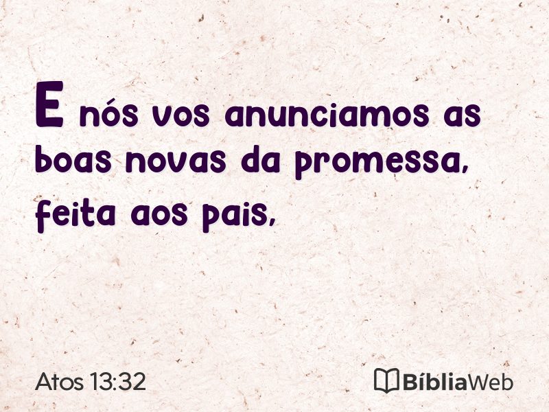 Atos 13:32 em imagem para compartilhar