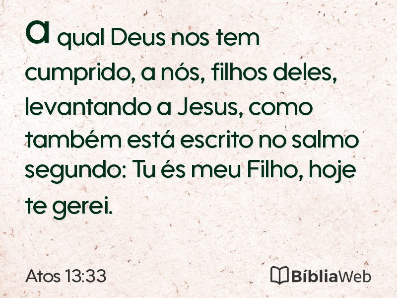 Atos 13:33 em imagem para compartilhar