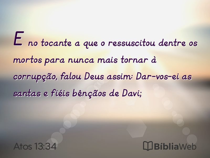 Atos 13:34 em imagem para compartilhar