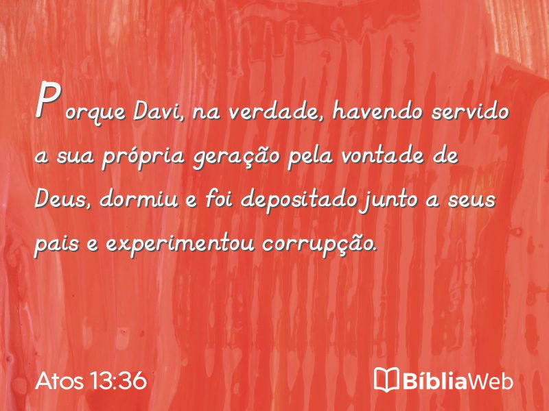 Atos 13:36 em imagem para compartilhar