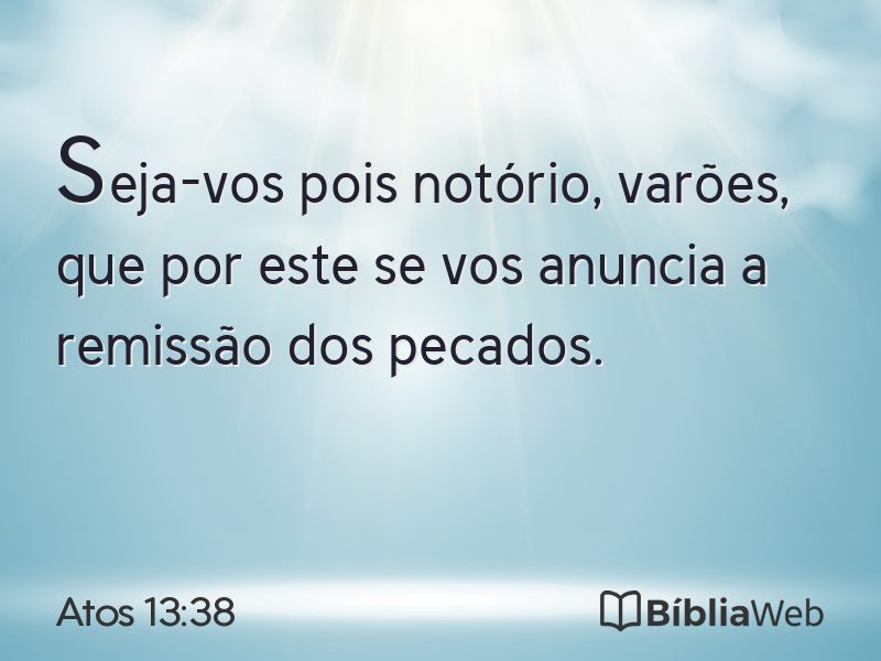 Atos 13:38 em imagem para compartilhar
