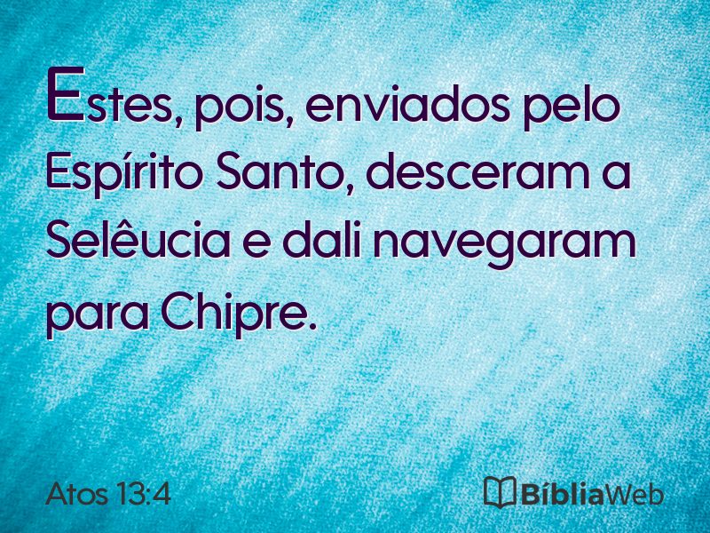 Atos 13:4 em imagem para compartilhar