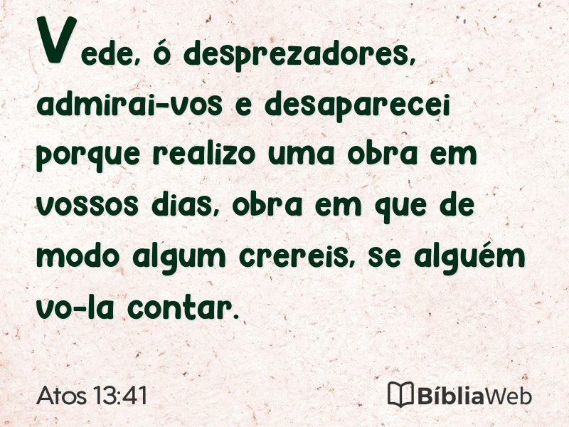 Atos 13:41 em imagem para compartilhar