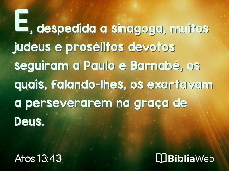 Atos 13:43 em imagem para compartilhar