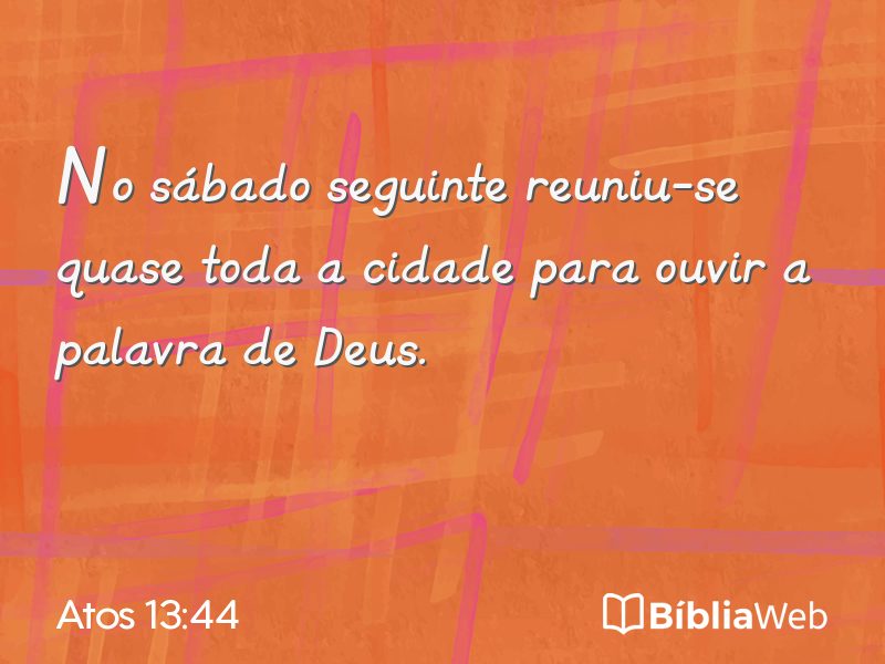 Atos 13:44 em imagem para compartilhar