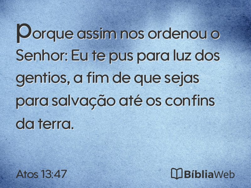 Atos 13:47 em imagem para compartilhar