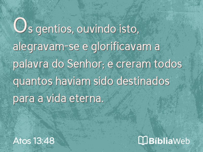 Atos 13:48 em imagem para compartilhar