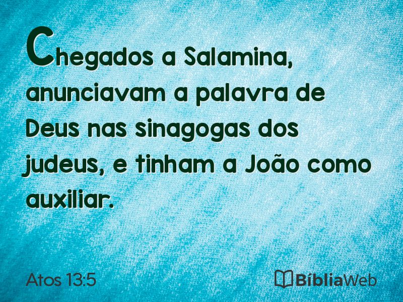 Atos 13:5 em imagem para compartilhar