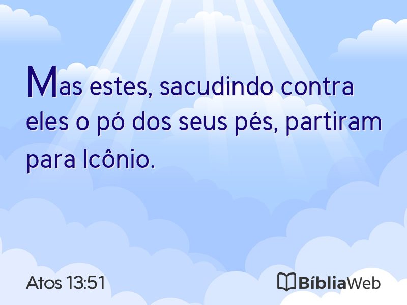 Atos 13:51 em imagem para compartilhar