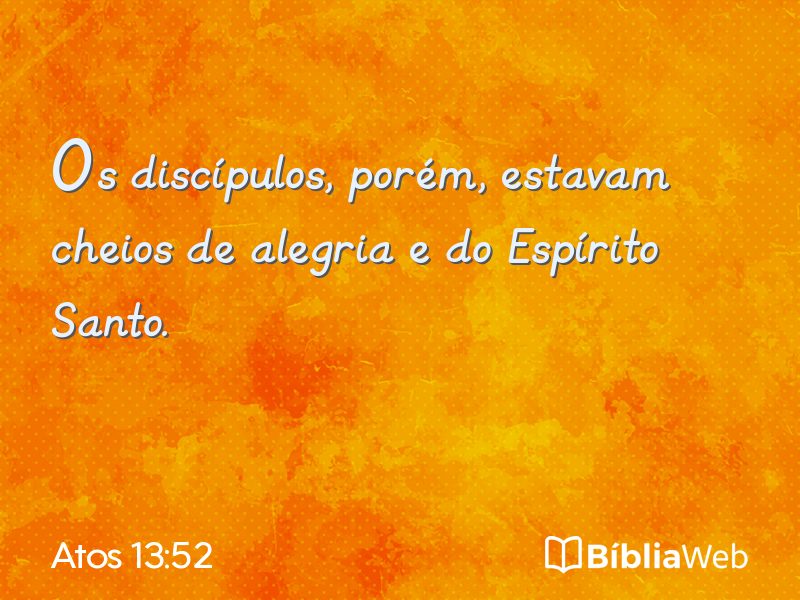 Atos 13:52 em imagem para compartilhar
