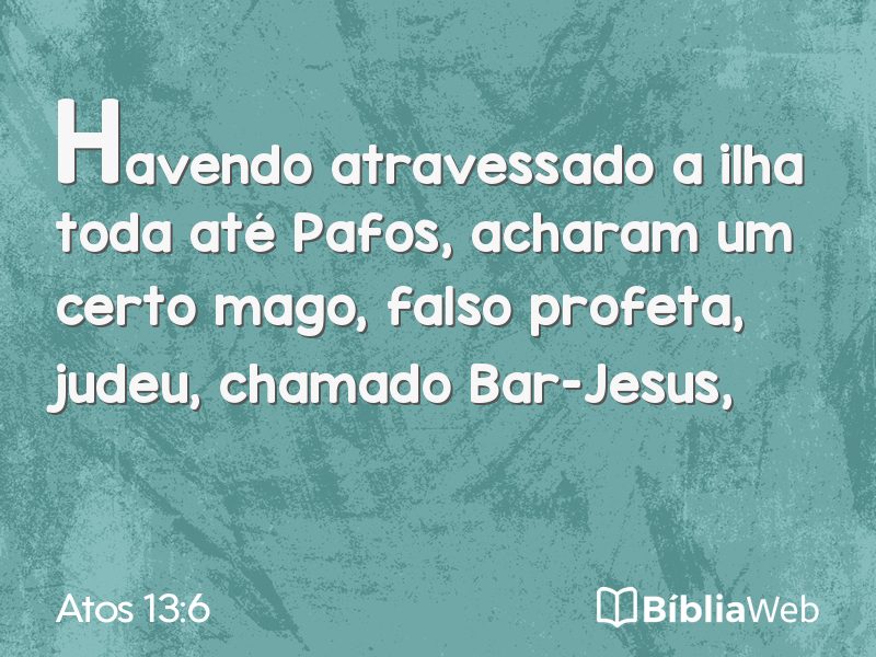 Atos 13:6 em imagem para compartilhar