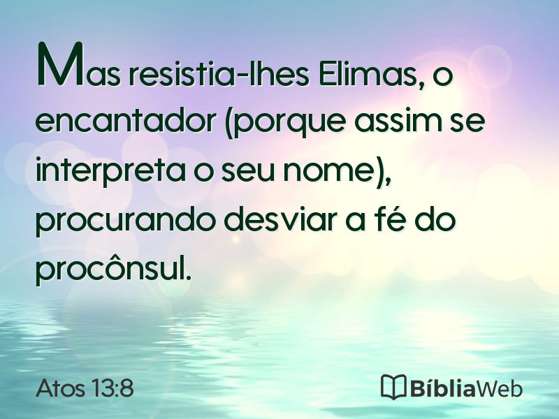 Atos 13:8 em imagem para compartilhar