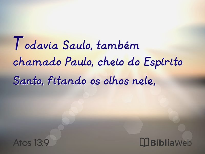 Atos 13:9 em imagem para compartilhar