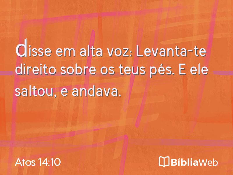 Atos 14:10 em imagem para compartilhar