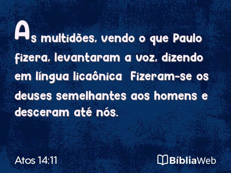Atos 14:11 em imagem para compartilhar