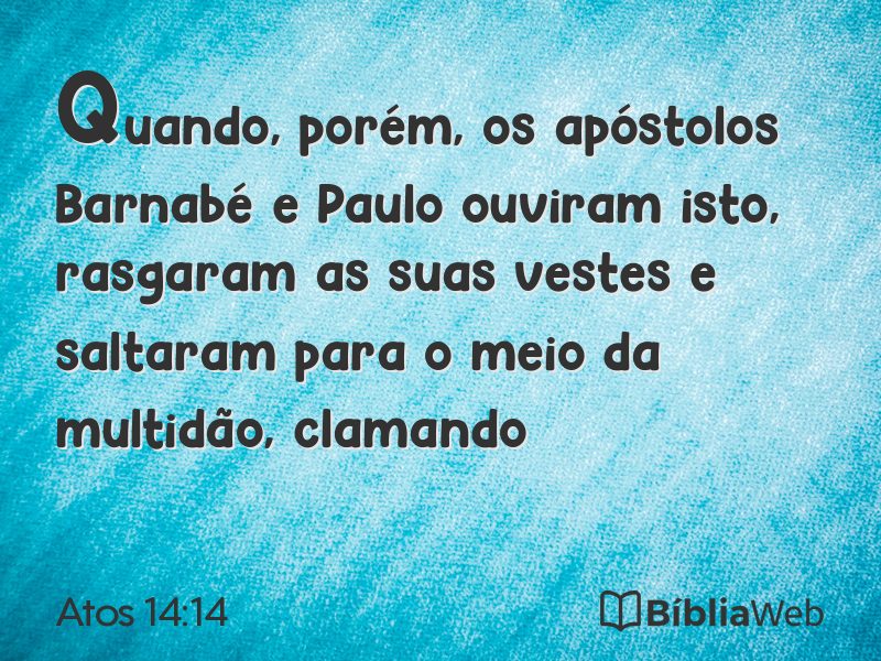 Atos 14:14 em imagem para compartilhar
