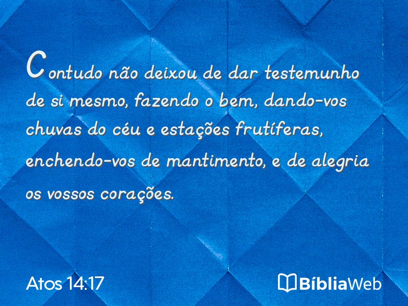 Atos 14:17 em imagem para compartilhar