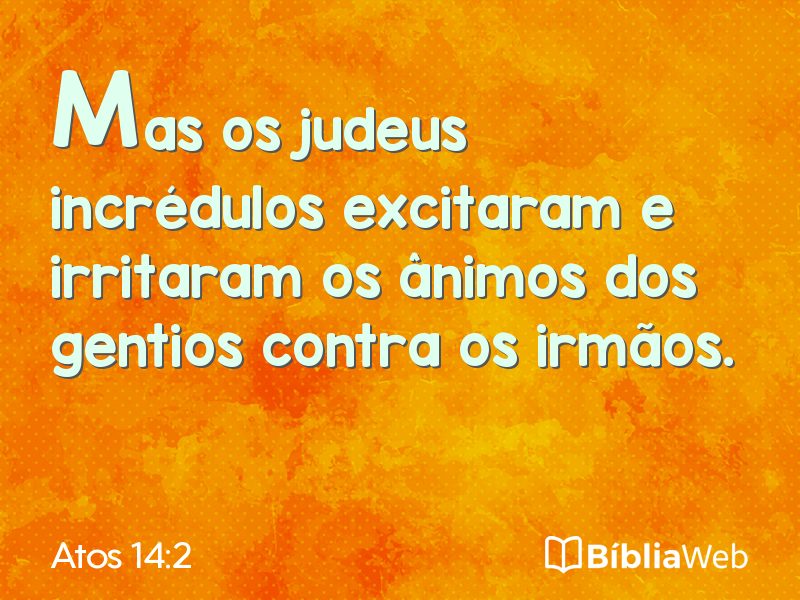 Atos 14:2 em imagem para compartilhar