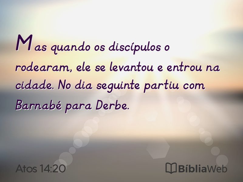 Atos 14:20 em imagem para compartilhar