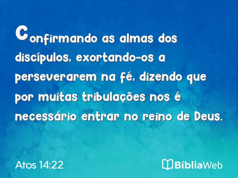 Atos 14:22 em imagem para compartilhar