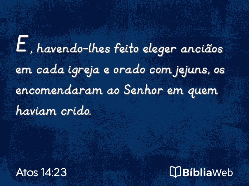 Atos 14:23 em imagem para compartilhar