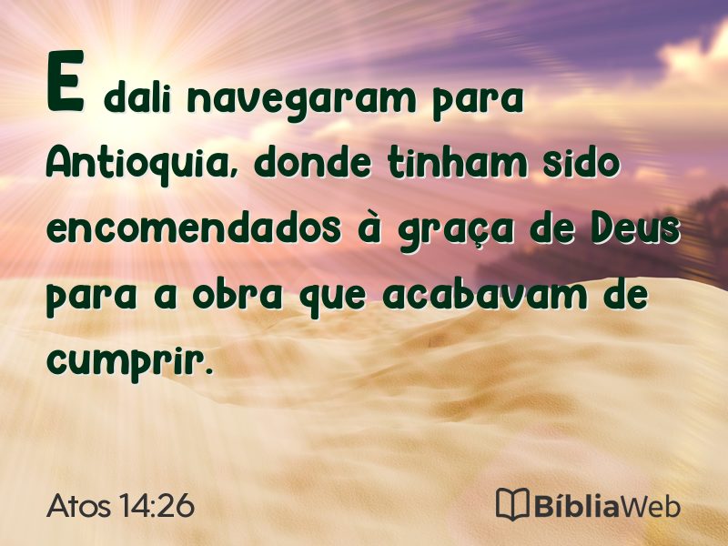 Atos 14:26 em imagem para compartilhar