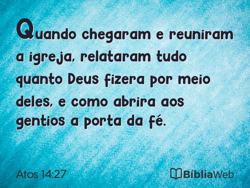 Atos 14:27 em imagem para compartilhar