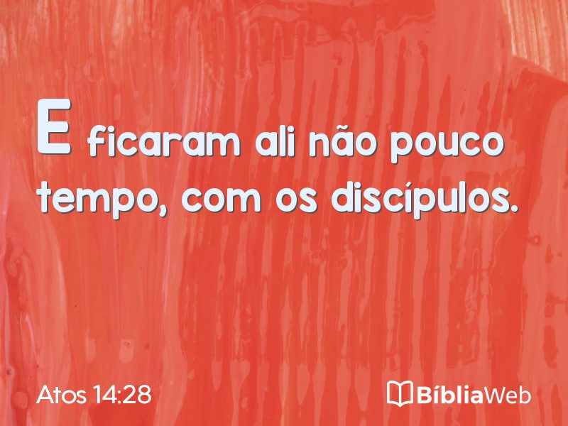 Atos 14:28 em imagem para compartilhar