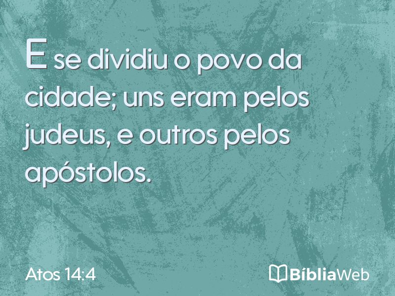 Atos 14:4 em imagem para compartilhar