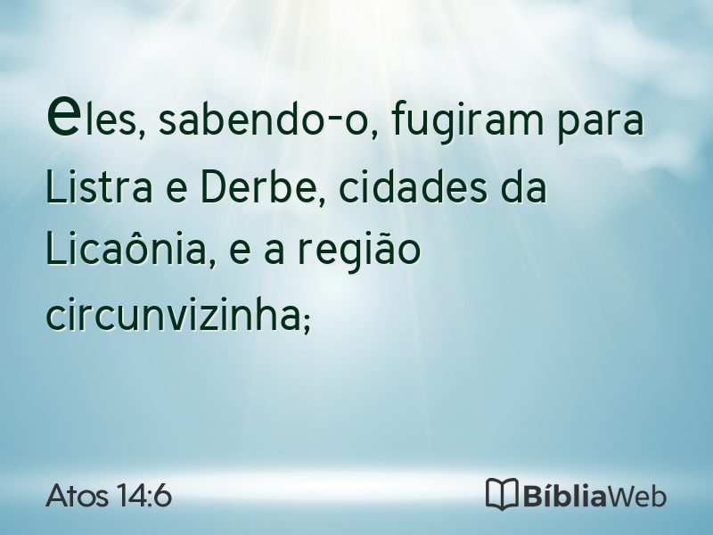 Atos 14:6 em imagem para compartilhar