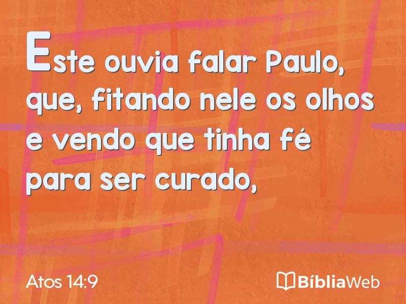 Atos 14:9 em imagem para compartilhar