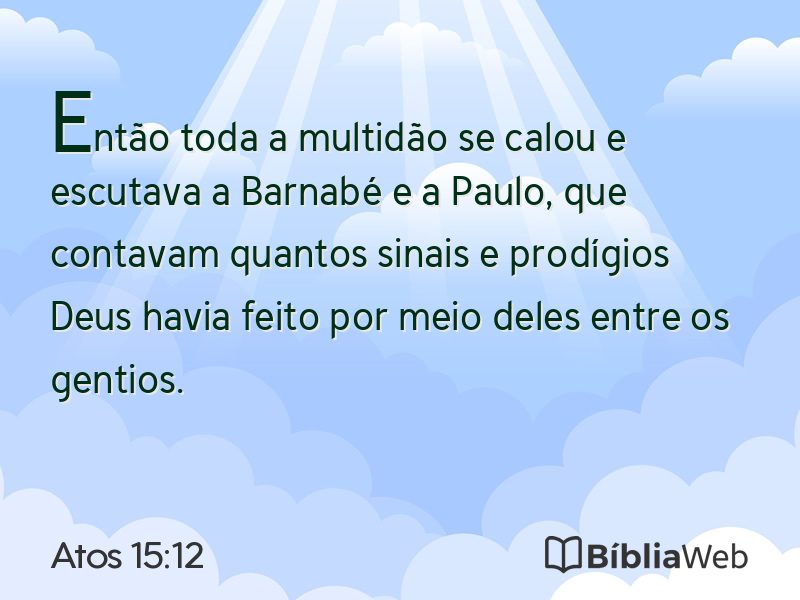 Atos 15:12 em imagem para compartilhar