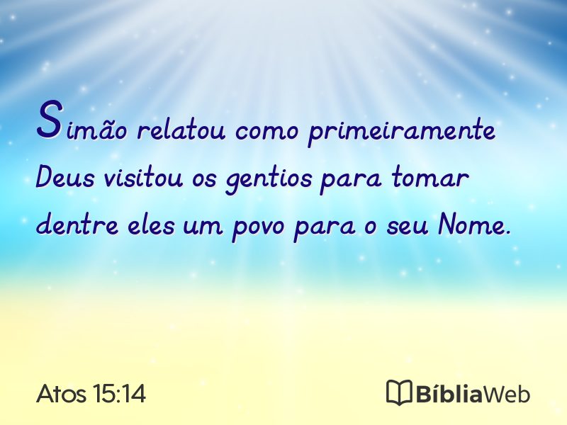 Atos 15:14 em imagem para compartilhar