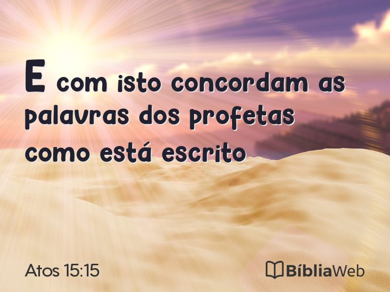 Atos 15:15 em imagem para compartilhar