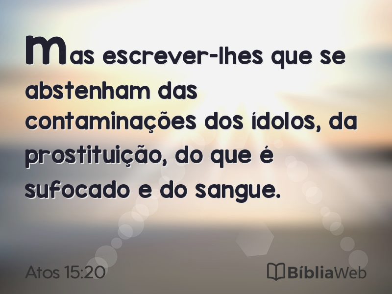 Atos 15:20 em imagem para compartilhar