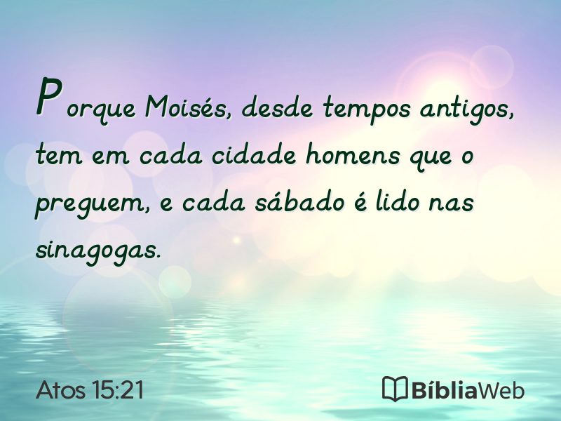 Atos 15:21 em imagem para compartilhar