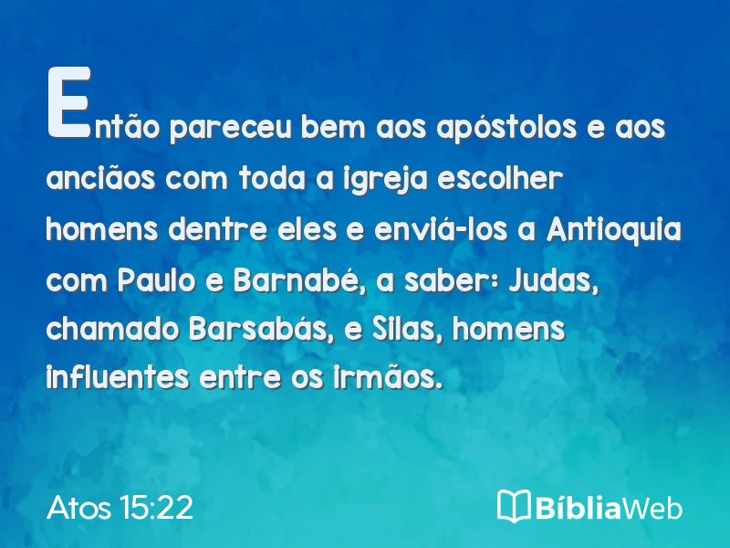 Atos 15:22 em imagem para compartilhar