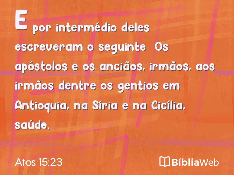 Atos 15:23 em imagem para compartilhar