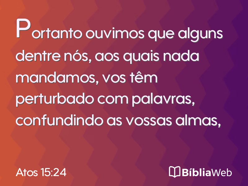 Atos 15:24 em imagem para compartilhar