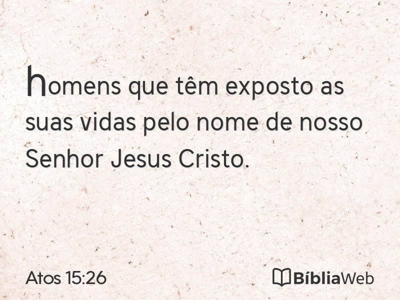Atos 15:26 em imagem para compartilhar