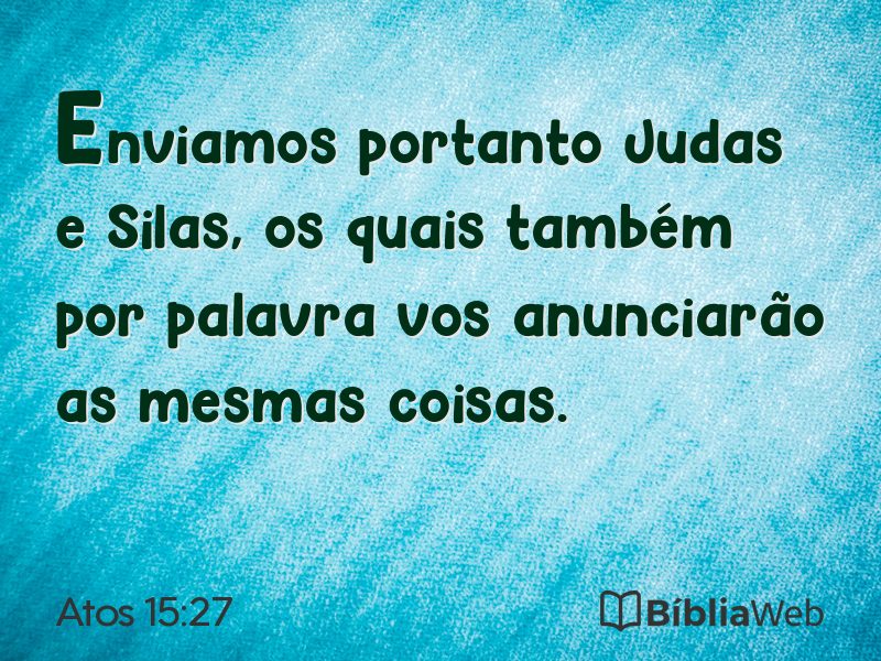 Atos 15:27 em imagem para compartilhar