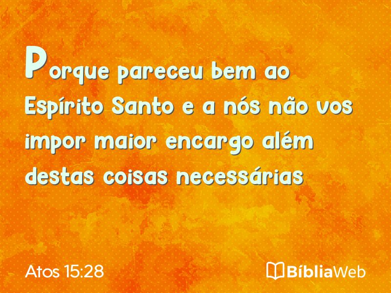 Atos 15:28 em imagem para compartilhar
