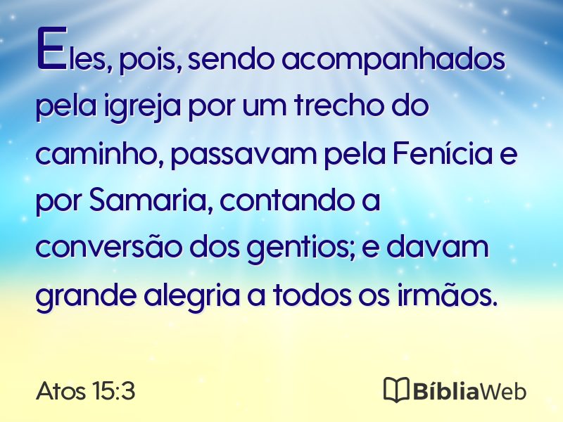 Atos 15:3 em imagem para compartilhar