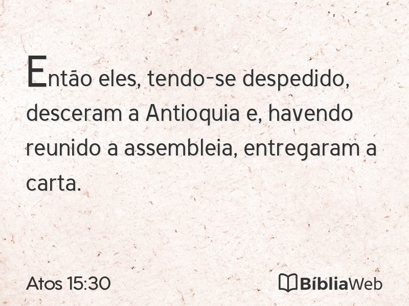 Atos 15:30 em imagem para compartilhar