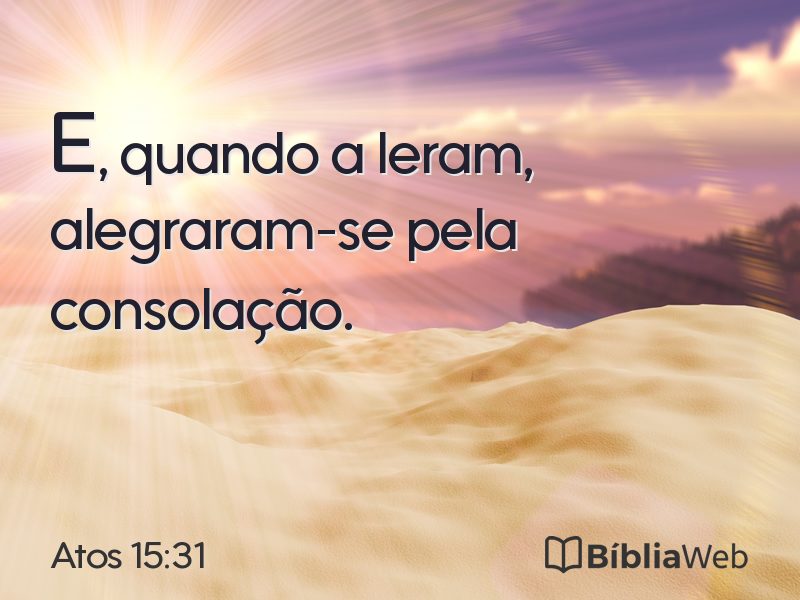 Atos 15:31 em imagem para compartilhar