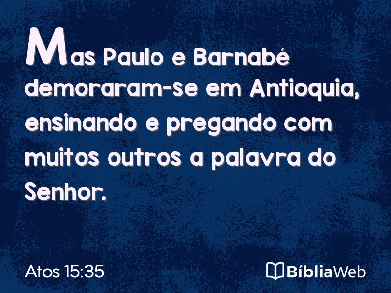 Atos 15:35 em imagem para compartilhar