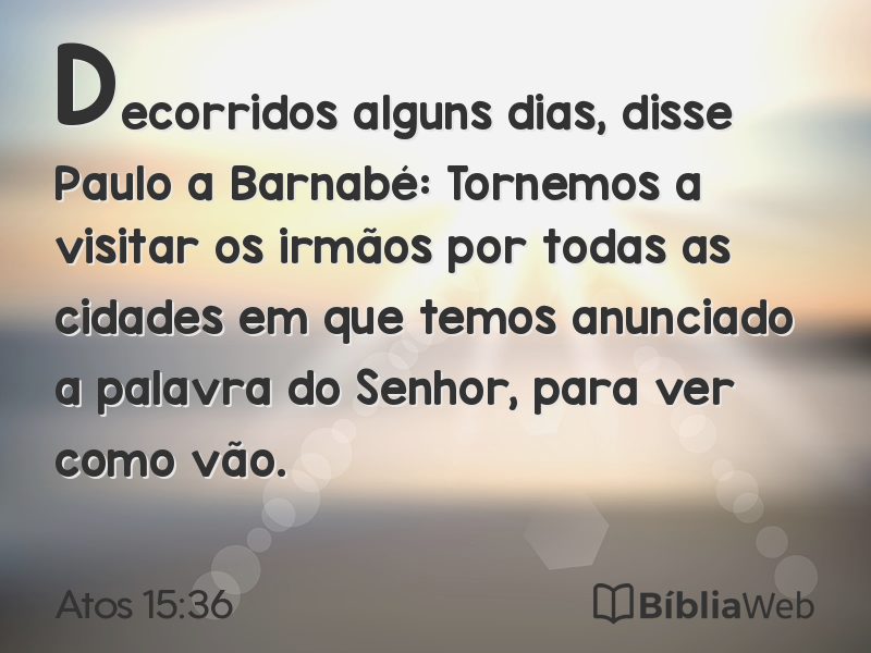 Atos 15:36 em imagem para compartilhar