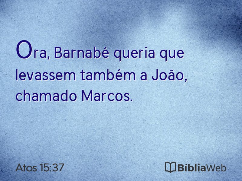 Atos 15:37 em imagem para compartilhar